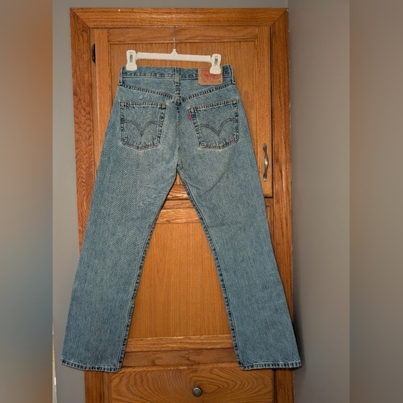 Vintage Levi's 501 Jeans Women's 28x30 USA Made Button Fly Distressed Denim - Picture 4 of 7
